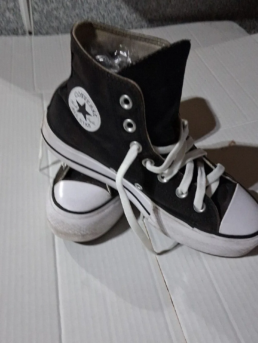 Converse Black and White High-Top Kids Sneakers